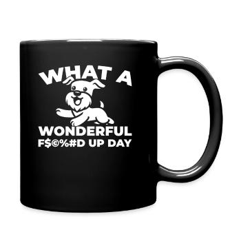 Schnauzer Dog Fucked Up Day - Full Colour Mug - black - Right