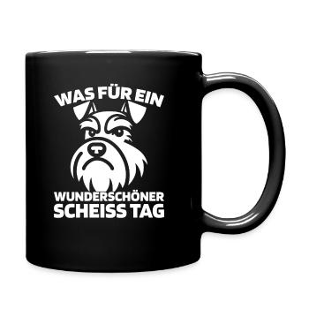 Schnauzer Hund Halten Sie Bitte Die Fresse - Tasse einfarbig - Schwarz - Rechts