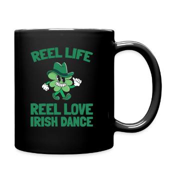 Irish Dance Irischer Tanz - Tasse einfarbig - Schwarz - Rechts