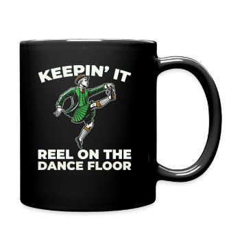 Irish Dance Irischer Tanz - Tasse einfarbig - Schwarz - Rechts