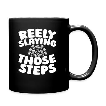 Irish Dance Irischer Tanz - Tasse einfarbig - Schwarz - Rechts
