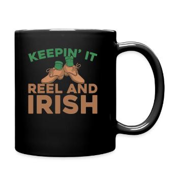 Irish Dance Irischer Tanz - Tasse einfarbig - Schwarz - Rechts