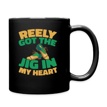 Irish Dance Irischer Tanz - Tasse einfarbig - Schwarz - Rechts