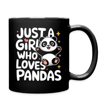 Pandabär Panda Tier Pandas - Tasse einfarbig - Schwarz - Rechts