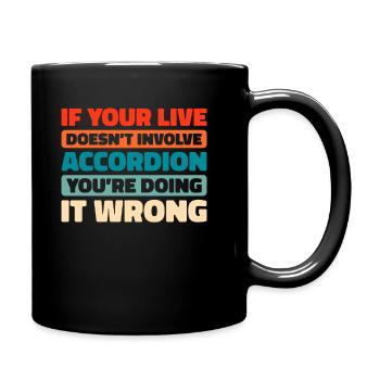 Accordion - Full Colour Mug - black - Right