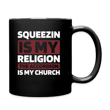 Akkordeon - Tasse einfarbig - Schwarz - Rechts