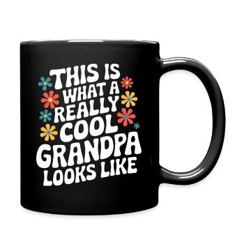 Papy Grand-père Famille Fête des pères - Mug uni - noir - Droite