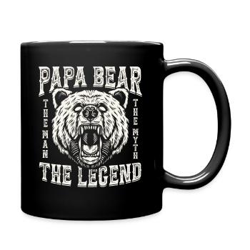 Papa Bear - Tasse einfarbig - Schwarz - Rechts
