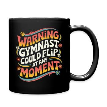 Turnen Turner Gymnastik - Tasse einfarbig - Schwarz - Rechts