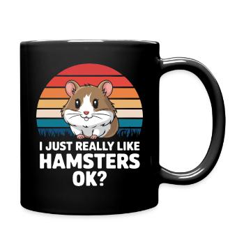 Hamster - Tasse einfarbig - Schwarz - Rechts