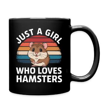 Hamster - Tasse einfarbig - Schwarz - Rechts