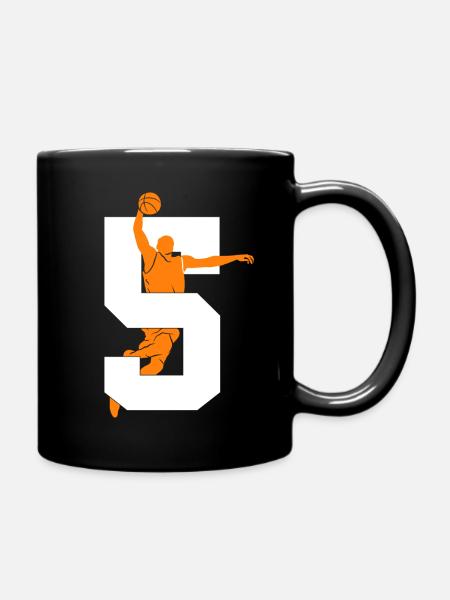 NUMMER 5 BASKETBALL 5. GEBURTSTAG - Tasse einfarbig - Schwarz
