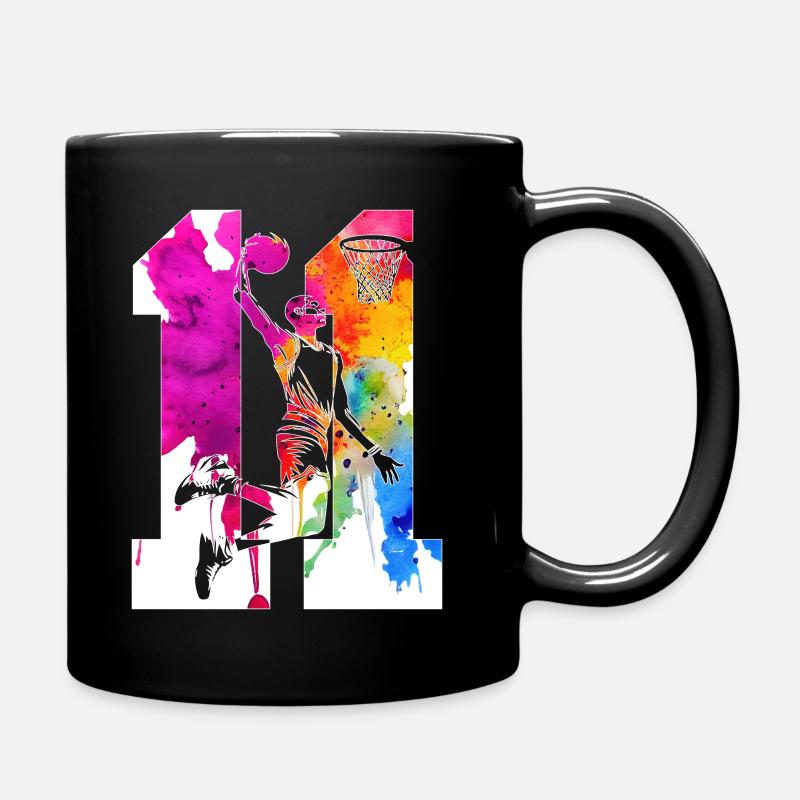 11. GEBURTSTAG BASKETBALL NUMMER 11 - Tasse einfarbig - Schwarz
