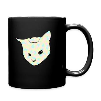 Neugierige Opalkatze - Tasse einfarbig - Schwarz - Rechts