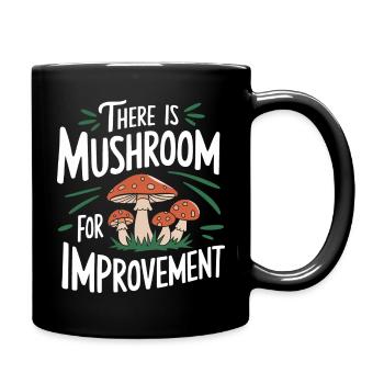 Pilz Pilze Funghi Champignon - Tasse einfarbig - Schwarz - Rechts