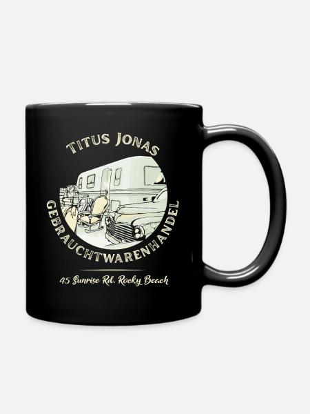 Die Drei ??? Titus Jonas Gebrauchtwarenhandel - Tasse einfarbig - Schwarz