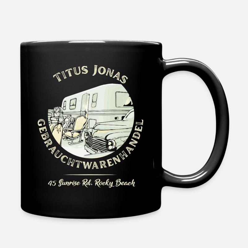 Die Drei ??? Titus Jonas Gebrauchtwarenhandel - Tasse einfarbig - Schwarz