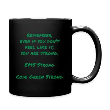 EMS Strong Code Green Strong - Full Colour Mug - black - Right
