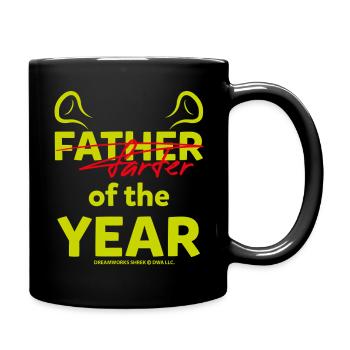Shrek Design Avec Citation Père De L'Année Drôle - Mug uni - noir - Droite