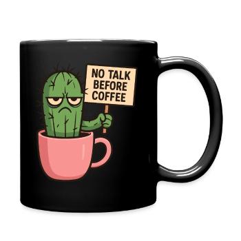 Grumpy cactus before the first coffee - Full Colour Mug - black - Right