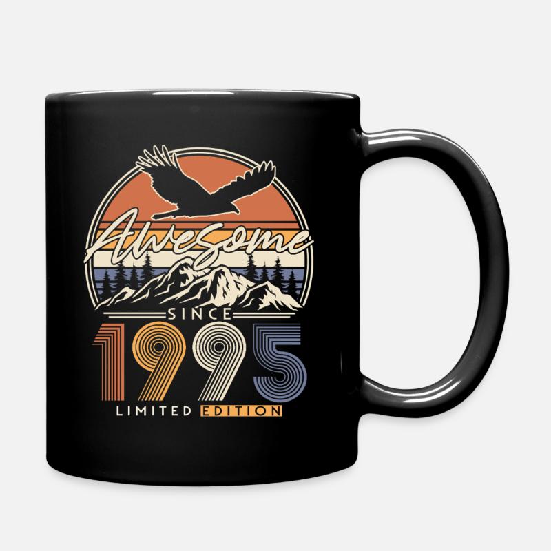 1995 Jahrgang Geburtstag Vintage Retro Geschenk - Tasse einfarbig - Schwarz