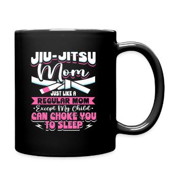 Jiu Jitsu Mom Self Defense Design - Full Colour Mug - black - Right