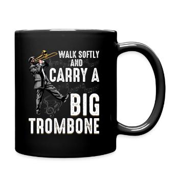 Trombone humor for marching band fans - Full Colour Mug - black - Right