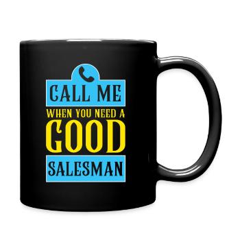 Bon vendeur, experts de la vente, humour - Mug uni - noir - Droite