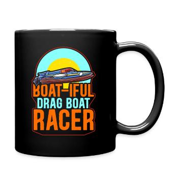 Boat-Iful Drag Boat Racer Speedboat Design - Mug uni - noir - Droite