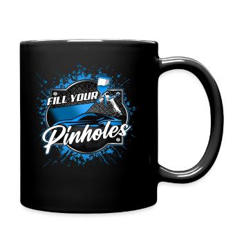 Fill Your Pinholes – Painter Humor - Full Colour Mug - black - Right
