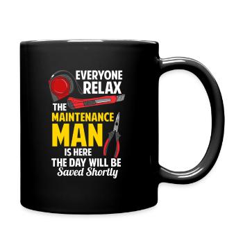 Un mécanicien sauve la mise Un technicien d’entretien dit - Mug uni - noir - Droite