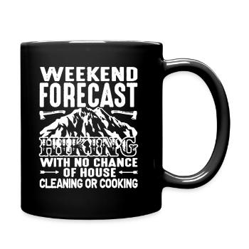 Weekend Forecast Hiking - Full Colour Mug - black - Right