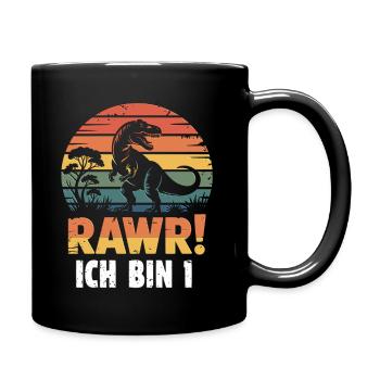 Rawr Dino a 1 an - Mug uni - noir - Droite