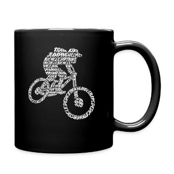 MTB Mountain Bike Downhill Boys Mountain Bike - Full Colour Mug - black - Right