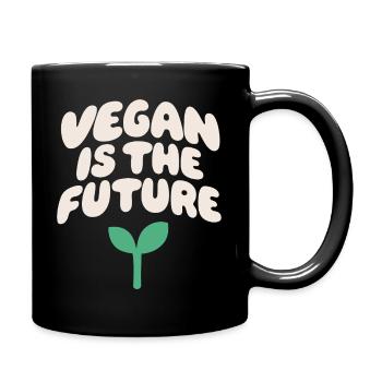 Vegan Is The Future Statement - Full Colour Mug - black - Right