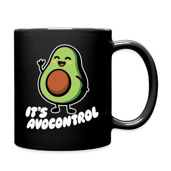 It's Avocontrol Lustiges Avocado Design - Tasse einfarbig - Schwarz - Rechts