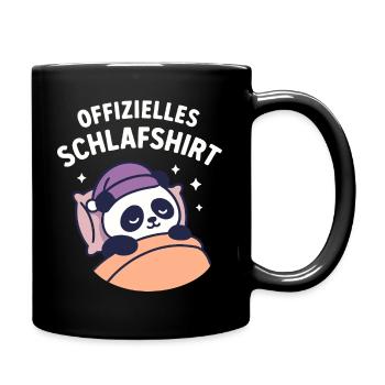 Cute panda sleeping - Full Colour Mug - black - Right