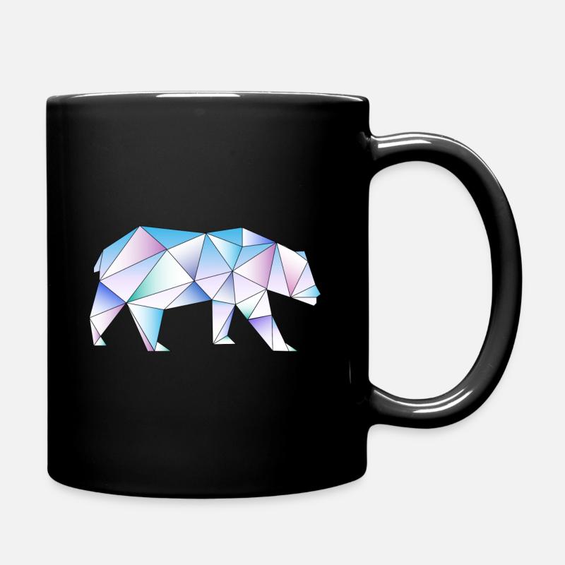 graphic bear - Full Colour Mug - black