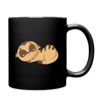 Beau suricate - Mug uni - noir - Droite