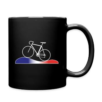 Vélo de route France - Mug uni - noir - Droite