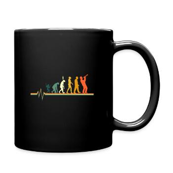 Trumpet Heartbeat Evolution Instrument Gift - Full Colour Mug - black - Right