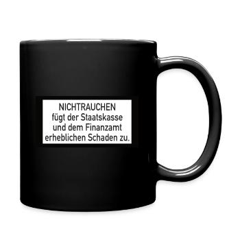 Nichtrauchen Dampfen - Tasse einfarbig - Schwarz - Rechts