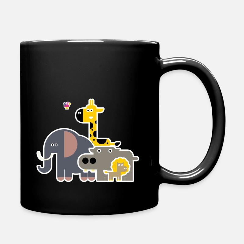 Tiergruppe - Tasse einfarbig - Schwarz