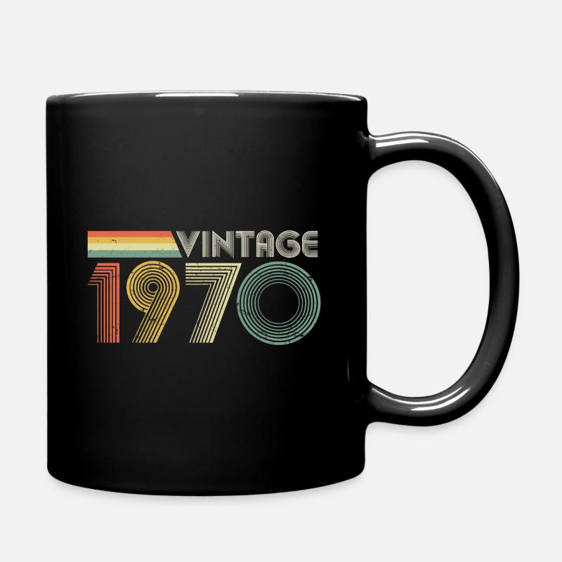Jahrgang 1970, 54. Geburtstag - Tasse einfarbig - Schwarz