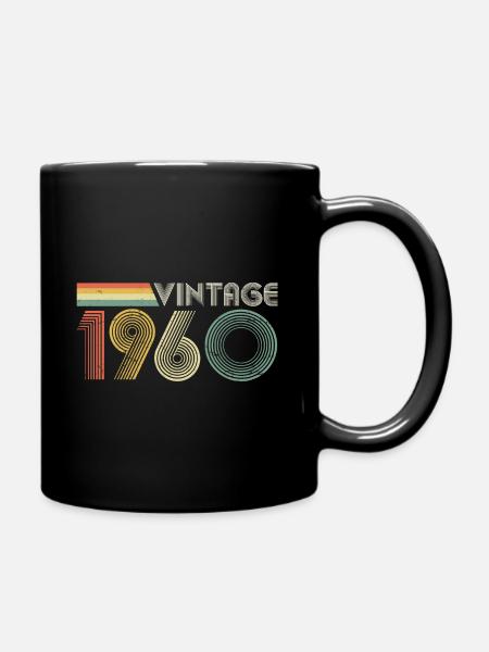 Vintage 1960 Year Old - Full Colour Mug - black
