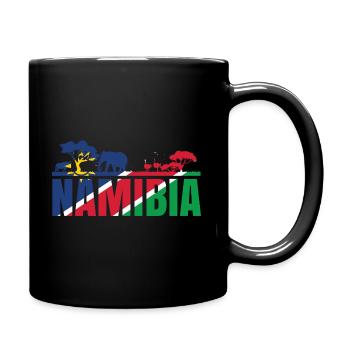 Namibia Afrika Shirt Geschenkidee - Tasse einfarbig - Schwarz - Rechts