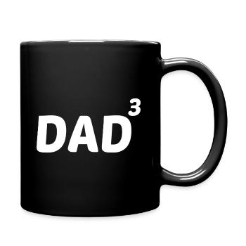 Dad to the power of three - Daddy - father - three children - Full Colour Mug - black - Right