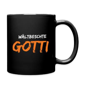 Wältbescht Gotti Taufgotti Firmgotti - Tasse einfarbig - Schwarz - Rechts
