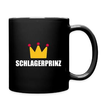 Schlagerprinz Schlagerparty Schlagermusik Geschenk - Tasse einfarbig - Schwarz - Rechts