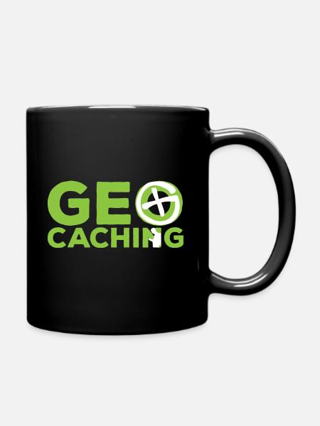 Geocaching Freizeit im Namen - Tasse einfarbig - Schwarz